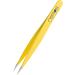 REMOS splinter tweezers - stainless steel INOX rustproof 9.5 cm - fine tip yellow