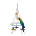 Hypeety Pet Bird Parrot Swing Hanging Toy Parakeet Budgie Cockatiel Cage Hammock Swing Toy Round Cotton Rope Tri Toy Hanging Toy