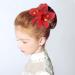 JSGHGDF Fabric Flower Hair Clip for Women Elegant Cloth Flower Side Clip Hair Style Accessories Ponytail Holder Barrettes Purple - Buy Online on SooperMarket.com
