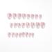 Justotry Pale Purple Jeweled French Press-on Nails - 24 pcs Medium Ballerina Long Stick-on Acrylic Coffin False Nails with Glue for Women - Buy Online on SooperMarket.com