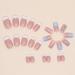 24 Pcs Square Floral Gradient Rhinestone Medium Press on Nails - Elegant Design for Women & Girls - Buy Online on SooperMarket.com
