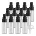 ZEOABSY 12 Pieces 20 ml Transparent Lotion Bottles with Black Pump 20ml Empty PET Plastic Lotion Pump Bottle Cosmetic Gel Travel Container for Cosmetic Make up Cleaning + 2 x Funnel Transparent 20ml