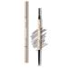 Grey Eyebrow Pencil for Older Women Soft Retractable Gray Eyebrow Pencil with Spoolie Ultra Fine Brow Pencil for Gray Hair with hair like strokes Long-lastin Waterproof Grey YES.EYE DO