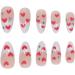 JUSTOTRY 24 Pcs Short False Nails Stiletto with Red Heart White French Press on Nails Pattern Fake Nails Short with Nail Glue Almond Medium Stick on Nails for Women Nails Fake Nail for Nails Art white&heart 2 - Buy Online on SooperMarket.com