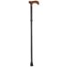 PCP Mobility Adjustable Travel Folding Cane Wood Derby Handle Matte Black 3/4-Inch Tip Size