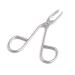 LAJA Imports Professional Stainless Steel 'Eyebrow Tweezers Scissors Shaped Eyebrow Nose Hair Clip Tweezer Remover Flat Tip Tweezers Hair Plucker for Hair and Eyebrows Personal Care (Silver Tone)