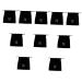 Baluue 10 Pcs Hair Dryer Storage Bag Hair Dryer Pouch Hairdryer Drawstring Bag Blow Dryer Bag Black Flannel