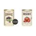Eat Wholesome Organic Black Beans 400g (Pack of 12) & Eat Wholesome Organic Chopped Tomatoes 400g (Pack of 12)