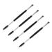 4 Pieces Black Double-head Eyebrow Brush Multi-functional Mini Eyelash Brush Eyebrow Spoolie Double Handle Angled and Eyebrow Comb for Tinting Angled Eyebrow
