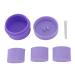 Travel Silicone Makeup Containers Trinkets Pills Silicone Cream Jars with Spoon Leakproof Portable for Outdoor (Purple)