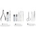 Professional 12-Piece Manicure & Pedicure Set | Stainless Steel Nail Clipper Kit | Travel Grooming Tools - Black - Buy Online on SooperMarket.com