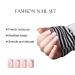 24 PC French Artificial Fingernails Set - Short False Nails for Nail Art Studio & DIY Embellishments - Buy Online on SooperMarket.com