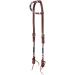 Tough 1 45-7047 Beaded Cross Single Ear Headstall Black Horse