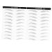 Baluue 2 Pairs Artificial Eyebrow Patch Dual-ended Eyebrow Pencil Simulation Eyebrow Clear Brow Gel Tear