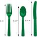 DecorRack 96 Piece Green Disposable Plastic Cutlery Set - BPA Free Heavy Duty Silverware for Birthdays, Events, Parties - Bulk Plastic Utensils (Set of 96) - Buy Online on SooperMarket.com