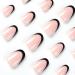 RikView Black French Press on Nails 24 PCs/Set | Medium Almond Glossy Fake Nails for Women - Buy Online on SooperMarket.com