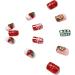 Brishow Christmas False Nails - Snow Press on Nails | Christmas Tree Stick on Nails | Antler Short Red Fake Nails - 24pcs for Women and Girls - Buy Online on SooperMarket.com