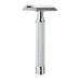 MHLE TRADITIONAL R41 Double Edge Safety Razor (Open Comb) For Men - Perfect for Every Day Use, Barbershop Quality Close Smooth Shave Chrome