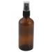 Kuuddker 100ML Amber Glass Bottle with Black ATOMISER Sprays Refillable Container for Essential Oil/Aromatherapy Use