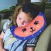 Car Seat Belt Cover for Kids Soft Comfort Seat Belt Shoulder Pad Safety Shoulder Strap Cushion Shoulder Protector Travel Pillow Head Neck Support Universal Fit Car Accessories for Children Boys Girls Orange