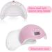 48W UV LED Nail Lamp for Gel Nails Polish | Professional Salon Curing Light with 4 Timer Settings and Sensor | Pink - Buy Online on SooperMarket.com
