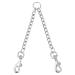 Tiesome Metal Double Dog Leash Double Leash for Dogs Walking Training 360 Rotation Two Dog Splitter Comfortable Chew Proof Dual Dog Leash Extension Splitter (2.5mm x 40cm)