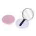BELLIFFY 2pcs Dispensing Empty Toner Makeup Jar Refillable Loose Powder Holder Powder Puff Glass