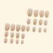 24 Pcs Gold French Tip Press On Nails - Short Oval Full Cover Fake Nails for Women & Girls - Nude Glossy Artificial Finger Manicure - Buy Online on SooperMarket.com