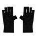 Anti UV Gloves Sunblock Gloves UV Shield Protection Fingerless Gloves for Gel Nail Lamp 1Pair Black