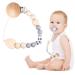 24-Piece Natural Beech Wood Pacifier Clips Teething Toy DIY Holder Accessories - Buy Online on SooperMarket.com
