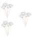 Vaguelly 150 Pcs Gold Diamond Topper Fruitcakes Wedding D cor Cake Diamonds Wedding Diamond Glitter Diamond Home Ornament Fruit Cake Glitter Wedding Cupcake Picks Commemorate Toothpick