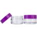 Beauticom 24 Pack Clear Jars with Purple Lids - 20G/20ML BPA-Free for Lotion Creams Toners & Makeup Samples - Ideal for eCommerce & International Shipping - Buy Online on SooperMarket.com