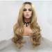 SHIYID Long Blonde Wavy Wig with Dark Roots - Synthetic Lace U Part Wig for Women | Heat Resistant Hair - Buy Online on SooperMarket.com