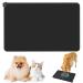 Emwel Dog Food Mat Silicone Dog Bowl Mat Non-Slip Cat And Dog Feeding Mat Waterproof Dog Placemat L (47 * 30) black 180g
