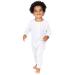 DreamBuy Zip Up Baby Sleepsuits Ribbed Cotton Footed or Footless. Unisex Newborn Clothes Baby boys' clothing and Baby girl clothes 2-3 Years White