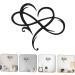 Cabilock 1pc Iron Pendant Plaque Heart Wall Decor Rustic Home Decor Room Loving Heart Shaped Pendant Black 40.00X33.00X0.20CM - Buy Online on SooperMarket.com