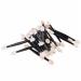 MUSISALY 50 Pcs Makeup Tools Eyeshadow Makeup Brushes Makeup Application Double Head Eyeshadow Brushes Black Size 1 Black