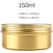 Zeoabsy 10-Piece Gold Aluminum Empty Jars - 150ml Round Tins with Screw Lid for Cosmetics Candles & Ointments | Includes 5 Spatulas & 1 Gold Label - Buy Online on SooperMarket.com