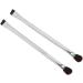 Slanted Eyebrow Brush Professional Double Ended Ergonomic Silver Portable 2pcs Eyeshadow Brush Makeup for Party - Buy Online on SooperMarket.com
