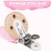 Vicloon Baby Dummy Clips - 3 Pack Wooden Dummy Clip for Boys and Girls | BPA Free Soother Pacifier Chain Holder | Teether Toy | Pink/Gray/Yellow - Buy Online on SooperMarket.com