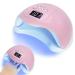 UV LED Nail Lamp 48W Gel UV Light Nail Dryer for Gel Nails Polish Manicure Professional Salon Curing Lamp with 4 Timer Setting Sensor(pink)