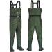 TIDEWE Kids Waterproof Chest Waders with Boot Hanger - Green 6/7 Little Kid - Buy Online on SooperMarket.com