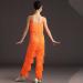 Adult Women's Fringe Latin Dance Pants - Black Tassel Performance Costume - Orange - Medium - Buy Online on SooperMarket.com