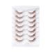 7 Pairs Natural Wispy Fake Eyelash DIY Brown Lashes Halloween Brown False Eyelashes Clear Band Manga Lashes Decorative Anime Eyelashes