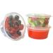 NRLinX 5 oz. Plastic Condiments Containers with Hinged Lids - 50 Sets | Multipurpose Small Sauce Cups for Dip, Dressing, Jello Shots - Buy Online on SooperMarket.com