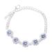 RayMinsino Pet Zircon Flower Diamond Necklace Adjustable Dress Up Collar Cat and Dog Jewelry Necklace Suitable for Small and Medium Cats and Dogs Small Silver