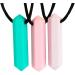 Tilcare Chew Chew Sensory Necklace   Best for Kids or Adults That Like Biting - Perfectly Textured Silicone Chew Necklaces turquoise / pink / purple