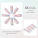 Vatocu Coffin Shiny False Nails - Long Wavy Lines Nude Color Stick-On Acrylic Nails for Women & Girls (24pcs) | International Shipping Available - Buy Online on SooperMarket.com