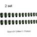 2set Detachable Long Coffin False Nails with Designs Press on Nails Wearable Fake Nail Decor Full Cover Art Tips - Buy Online on SooperMarket.com