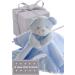 BUSHBABY 'A new star is born' new baby gifts comfort blanket in box | baby gifts boys blue for mum| baby comforters| plush teddy security blanket| baby soft toy| newborn baby gifts Blue 10 cm (Pack of 1)
